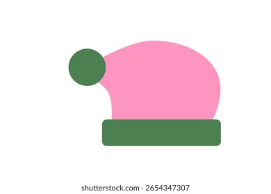 Christmas minimalist geometric element Santa hat