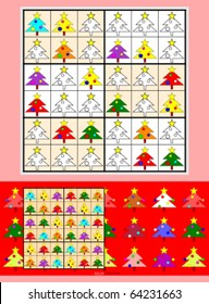 Christmas Mini-Sudoku. Symmetrical, 16 clues. Very easy.