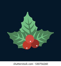 Christmas mistletoe icon 