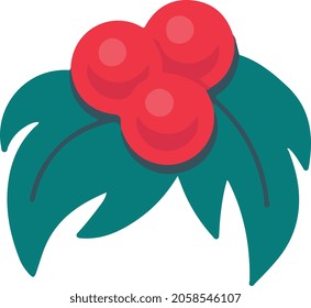 arte vectorial de icono de mistletoe de Navidad