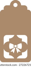 Weihnachten Mistelzweig Band Ausschnitt Rechteck Tag Design Baby Kinder Kleidung Label niedlich Urlaub Kinderzimmer druckbare Geschenk Branding Grafik
