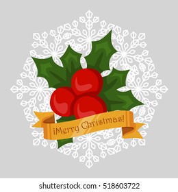 Christmas mistletoe symbol  