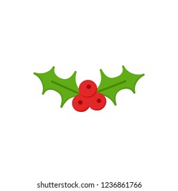 Christmas Mistletoe Vector Illustration Icon Festive Stock Vector ...