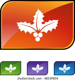 Weihnachtsmistelknopf einzeln auf Hintergrund