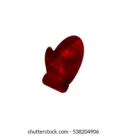 Christmas mitten abstract logo, design template, vector illustration