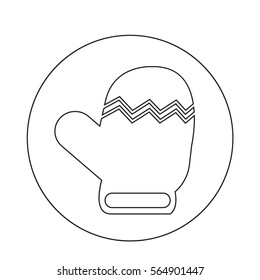Christmas mitten icon