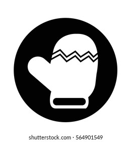 Christmas mitten icon