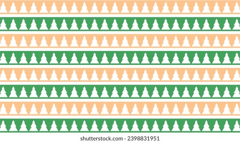 Christmas in modern minimalist geometric style. Colorful illustration in flat vector cartoon style. Christmas tree with geometric pattern.