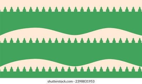 Christmas in modern minimalist geometric style. Colorful illustration in flat vector cartoon style. Christmas tree with geometric pattern.