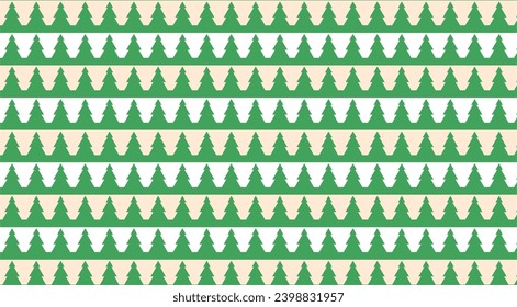 Christmas in modern minimalist geometric style. Colorful illustration in flat vector cartoon style. Christmas tree with geometric pattern.