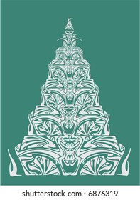 christmas  modern tree card