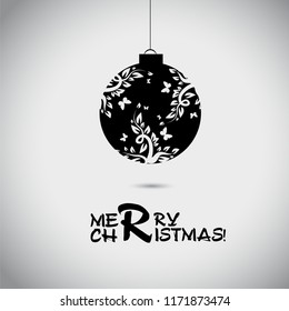 Christmas monochrome ball