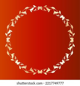 Christmas motif frame design set. Gorgeous and elegant design material