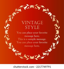 Christmas motif frame design set. Gorgeous and elegant design material