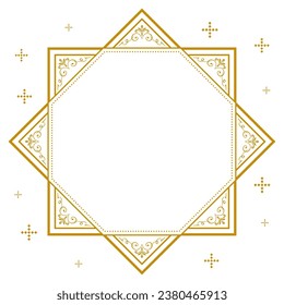 Christmas motif frame design set. Gorgeous and elegant design material