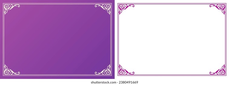 Christmas motif frame design set. Gorgeous and elegant design material

