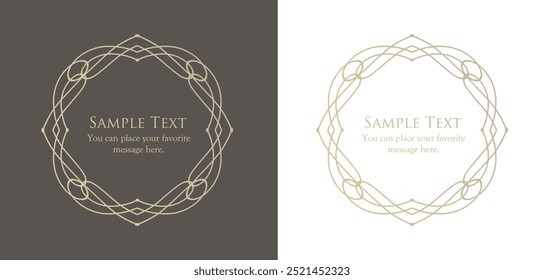Conjunto de design de moldura de motivo de Natal. Material de design lindo e elegante
