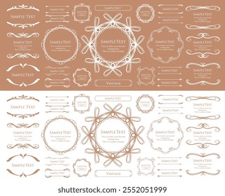 Christmas motif frame design set. Gorgeous and elegant design material
