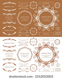Weihnachtsmotiv Rahmen Design-Set. Wunderschönes und elegantes Designmaterial

