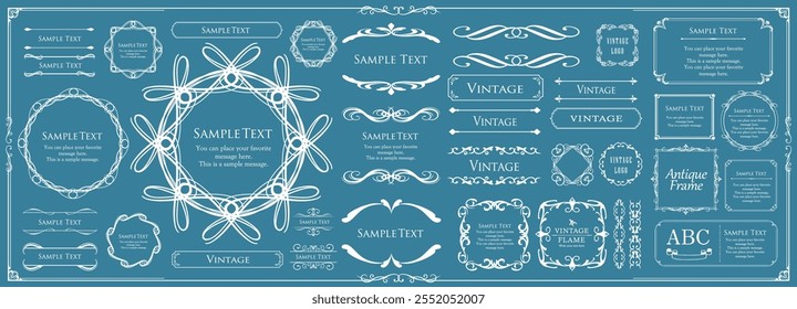 Christmas motif frame design set. Gorgeous and elegant design material
