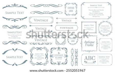 Christmas motif frame design set. Gorgeous and elegant design material
