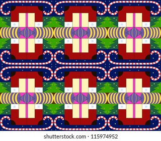 Christmas motif pattern background tiles