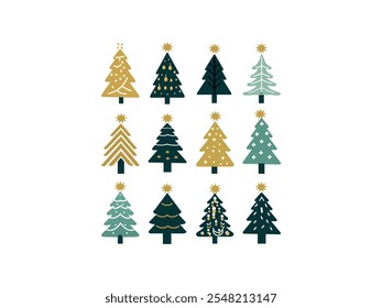 Navidades Mountain Tree Set Design.