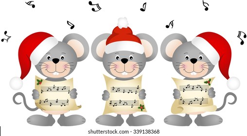 Christmas Mouse Choir Singing