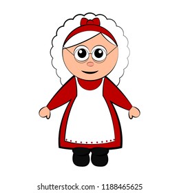 Christmas Mrs Claus Cartoon Character Stock Vector (Royalty Free ...