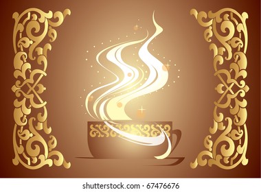  Christmas mug with hot coffee