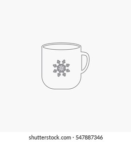 Christmas mug icon