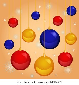 Christmas multicolor balls 