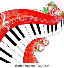 Christmas Musical Background With Piano