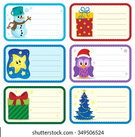 Christmas name tags collection 2 - eps10 vector illustration.