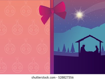Christmas nativity scene of baby Jesus 