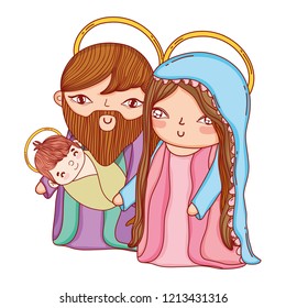 Christmas nativity scene cartoon