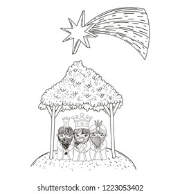 christmas nativity scene cartoon