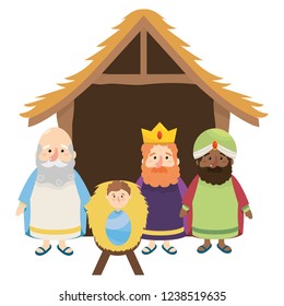 christmas nativity scene cartoon