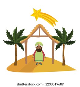 christmas nativity scene cartoon