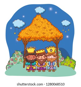 christmas nativity scene cartoon