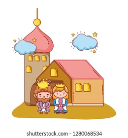 christmas nativity scene cartoon
