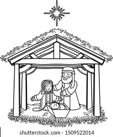 Baby Jesus Outline Images Stock Photos Vectors Shutterstock