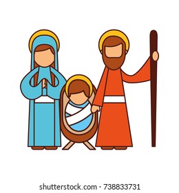 christmas nativity scene holy family jesus mary and joseph