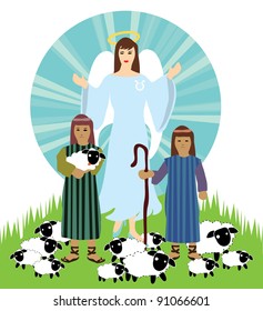 christmas nativity scene , vector graphic