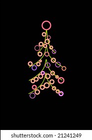 christmas neon tree