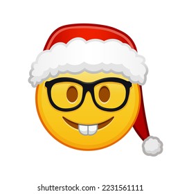 Christmas nerd face Large size of yellow emoji smile