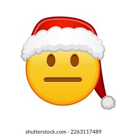 Christmas neutral facial expression Large size of yellow emoji smile