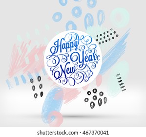 Weihnachten und Neujahr 2017 abstraktes Design mit geometrischem Muster für den Hintergrund. Vektorgrafik