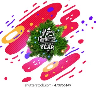 Diseño abstracto de Navidad y Año Nuevo 2017 con patrón geométrico para fondo. Vector