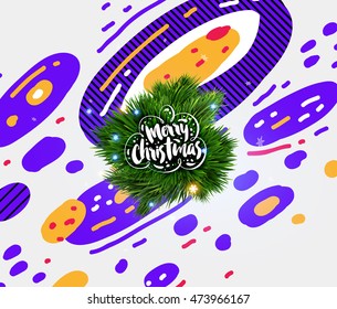 Diseño abstracto de Navidad y Año Nuevo 2017 con patrón geométrico para fondo. Vector